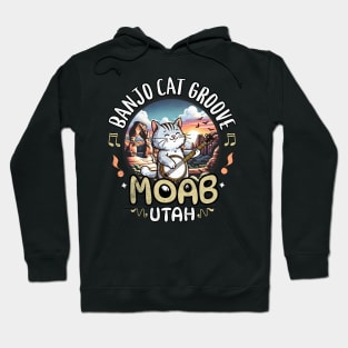 MOAB Utah Arches with Banjo Cat Groove Hoodie